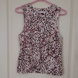 36. OLD NAVY ACTIVE Leopard Print Sleeveless Top Size M
